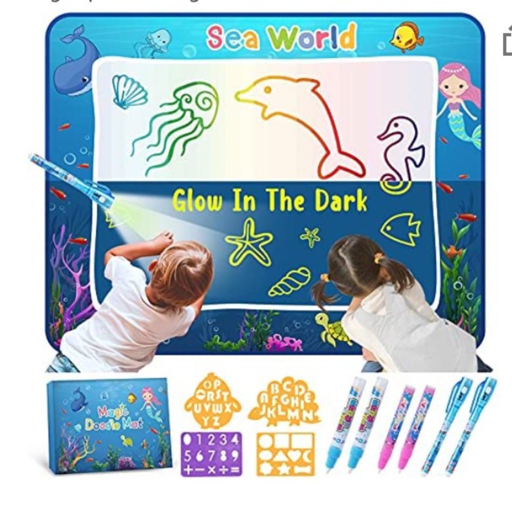 Toys for Kids Water Doodle Mat - Glow in The Dark| Toddler